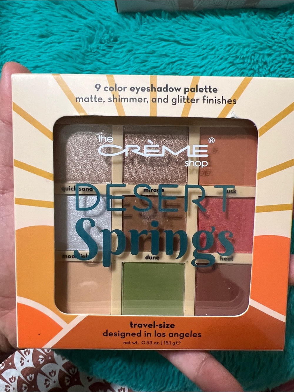 The Crème Shop Desert Springs 9-Color Eyeshadow Palette — Green & Multitone